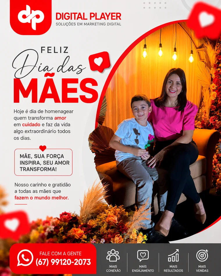 Arte de data comemorativa: Dia das Mães, Digital Player