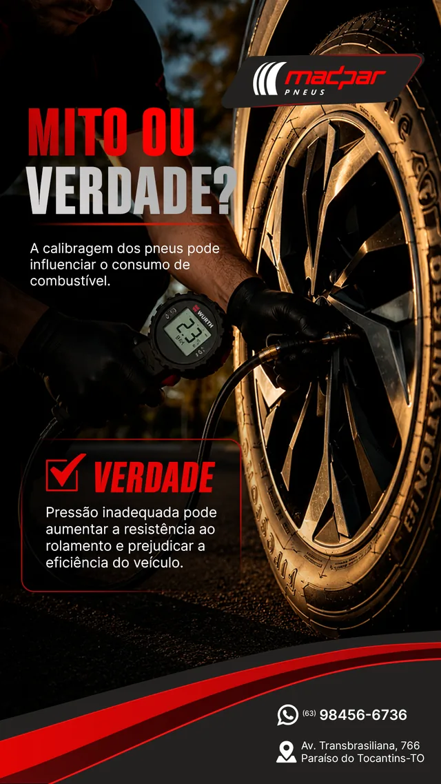 Conteúdo educativo: calibragem, Madpar Pneus