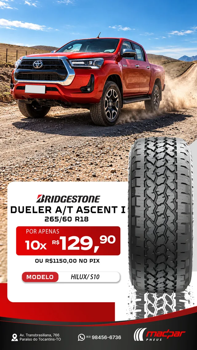 Oferta Dueler A/T Ascent I para Hilux, Madpar Pneus